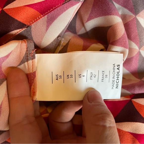 Nicholas Page Silk V-Neck Long Sleeve Top - Picture 6 of 7